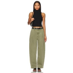 Agolde Barrel Pant Danika Pleated Chinos Pant Bok Choy Size 30
